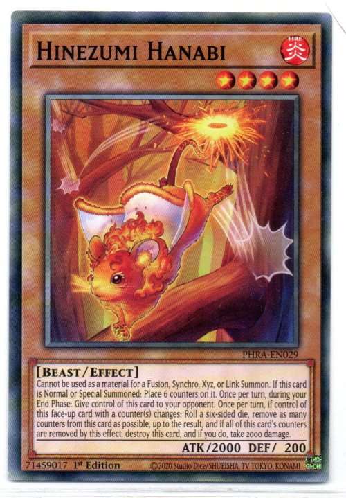 Yu-Gi-Oh! - Hinezumi Hanabi - 1st Ed/Common - Phantom Rage (PHRA-EN029)