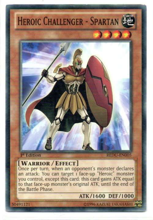 Yu-Gi-Oh! - Heroic Challenger - Spartan - 1st Ed/Common - Return of the Duelist (REDU-EN005)
