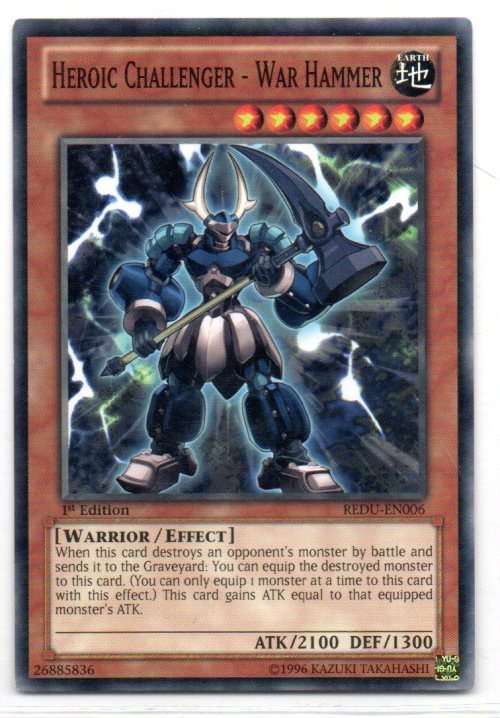 Yu-Gi-Oh! - Heroic Challenger - War Hammer - 1st Ed/Common - Return of the Duelist (REDU-EN006)