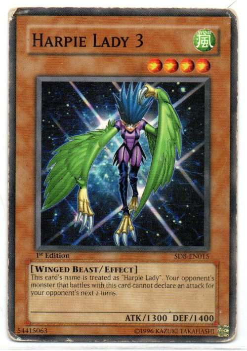 Yu-Gi-Oh! - Harpie Lady 3 - 1st Ed/Common - Structure Deck: Lord of the Storm (SD8-EN015)