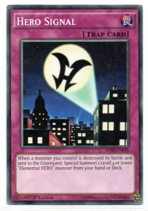 Yu-Gi-Oh! - Hero Signal - 1st Ed/Common - HERO Strike Structure Deck  (SDHS-EN035)