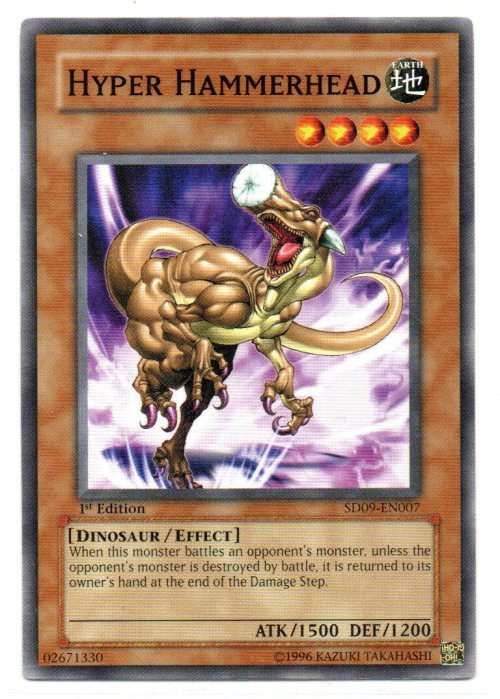 Yu-Gi-Oh! - Hyper Hammerhead - 1st Ed/Common - Structure Deck: Dinosaur`s Rage (SD09-EN007)