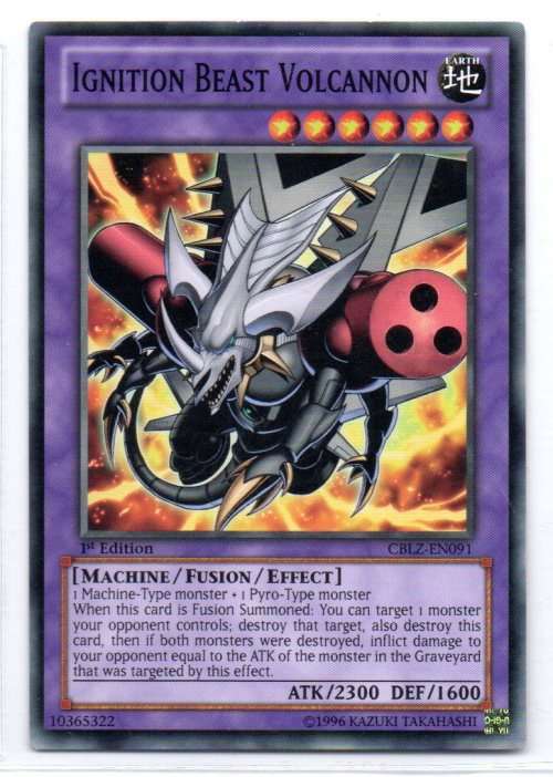 Yu-Gi-Oh! - Ignition Beast Volcannon - 1st Ed/Common - Cosmo Blazer (CBLZ-EN091)