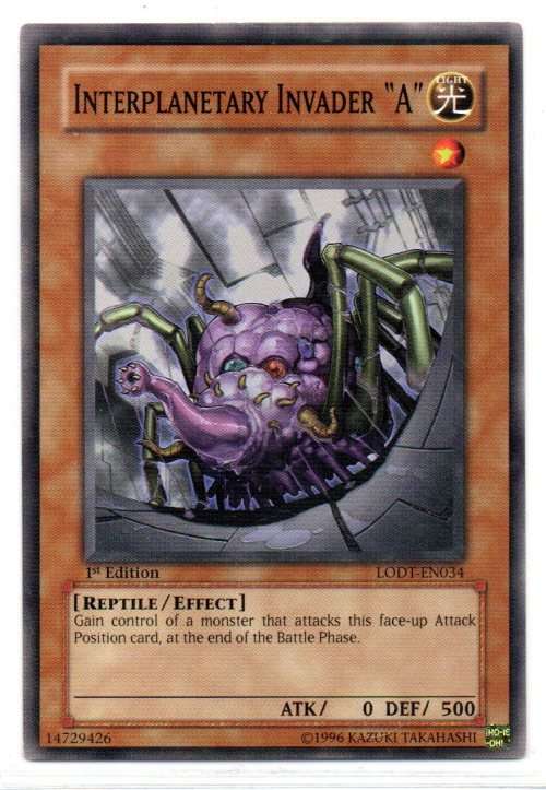 Yu-Gi-Oh! - Interplanetary Invader `A` - 1st Ed/Common - Light of Destruction (LODT-EN034)