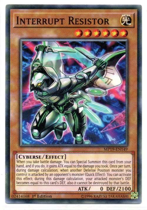 Yu-Gi-Oh! - Interrupt Resistor - 1st Ed/Common - 2019 Gold Sarcophagus Tin Mega Pack (MP19-EN149)