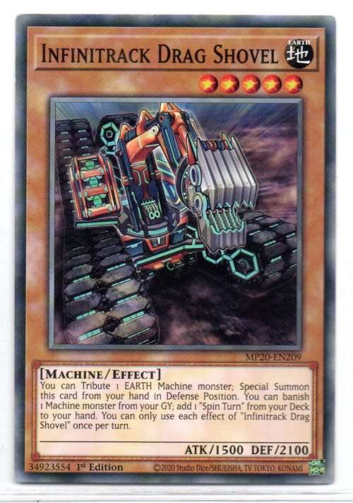 Yu-Gi-Oh! - Infinitrack Drag Shovel - 1st Ed/Common - 2020 Tin of Lost Memories (MP20-EN209)