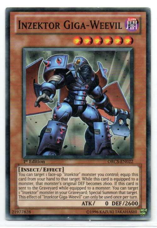 Yu-Gi-Oh! - Inzektor Giga-Weevil - 1st Ed/Common - Order of Chaos (ORCS-EN022)
