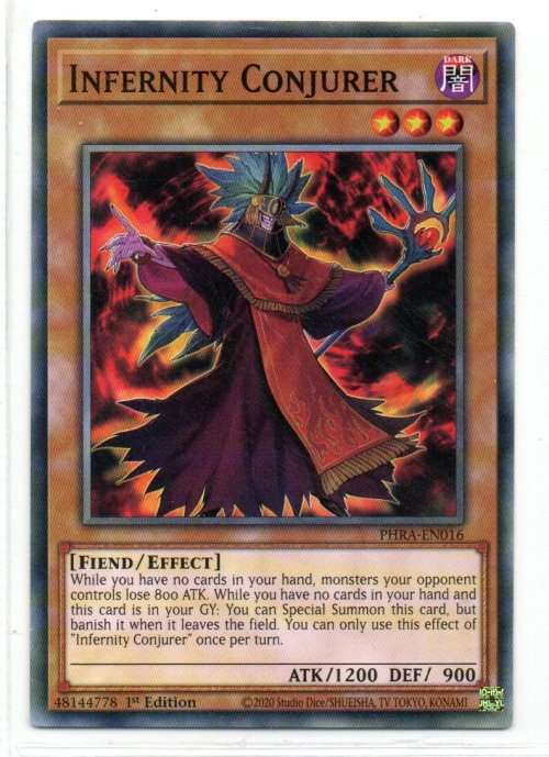 Yu-Gi-Oh! - Infernity Conjurer - 1st Ed/Common - Phantom Rage (PHRA-EN016)