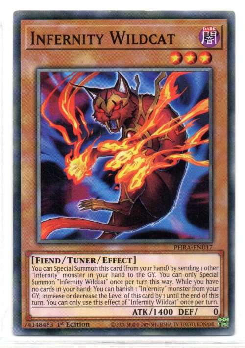 Yu-Gi-Oh! - Infernity Wildcat - 1st Ed/Common - Phantom Rage (PHRA-EN017)