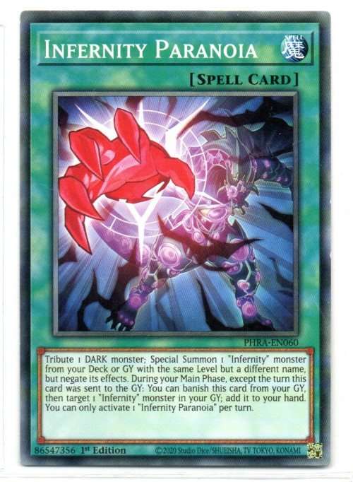 Yu-Gi-Oh! - Infernity Paranoia - 1st Ed/Common - Phantom Rage (PHRA-EN060)