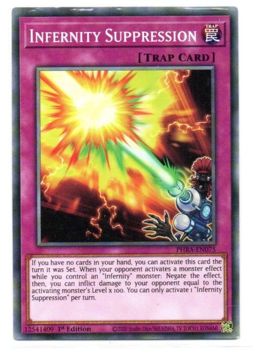 Yu-Gi-Oh! - Infernity Suppression - 1st Ed/Common - Phantom Rage (PHRA-EN075)