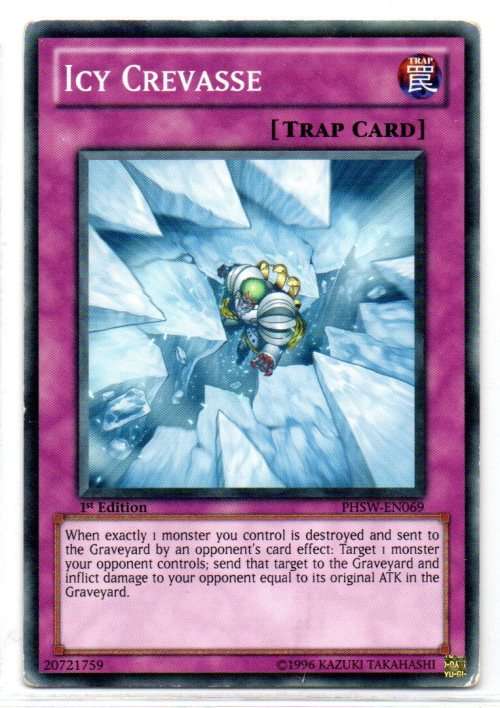 Yu-Gi-Oh! - Icy Crevasse - 1st Ed/Common - Photon Shockwave (PHSW-EN069)