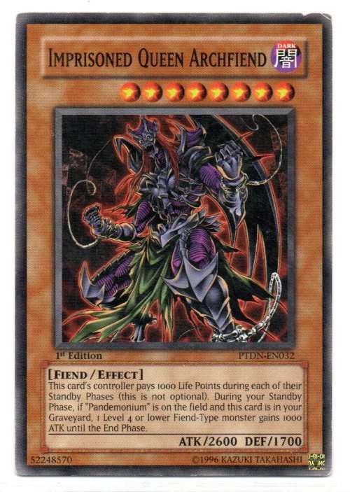 Yu-Gi-Oh! - Imprisoned Queen Archfiend - 1st Ed/Common - Phantom Darkness (PTDN-EN032)