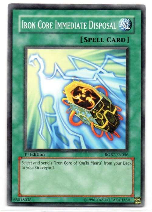 Yu-Gi-Oh! - Iron Core Immediate Disposal - 1st Ed/Common - Raging Battle (RGBT-EN056)