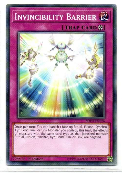 Yu-Gi-Oh! - Invincibility Barrier - 1st Ed/Common - Soul Fusion (SOFU-EN076)