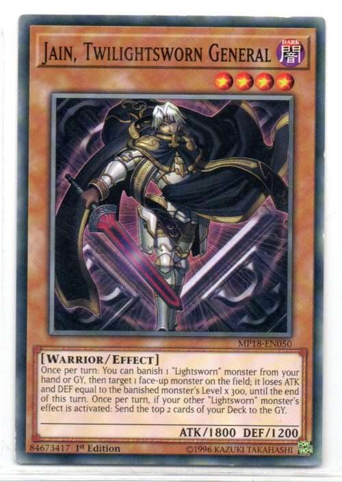 Yu-Gi-Oh! - Jain, Twilightsworn General - 1st Ed/Common - 2018 Mega-Tin Mega Pack (MP18-EN050)