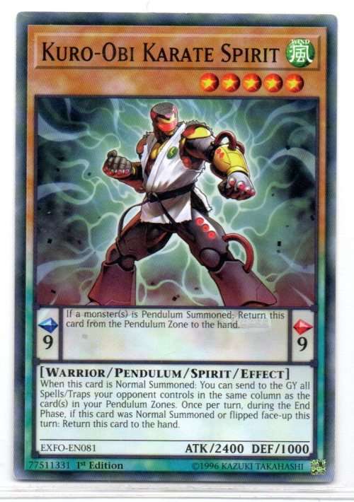 Yu-Gi-Oh! - Kuro-Obi Karate Spirit - 1st Ed/Common - Extreme Force (EXFO-EN081)
