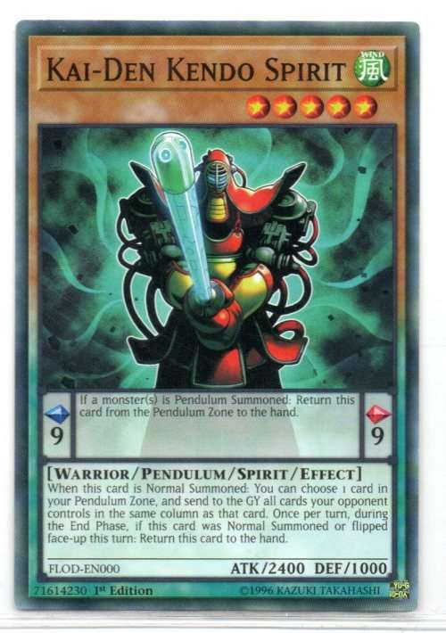 Yu-Gi-Oh! - Kai-Den Kendo Spirit - 1st Ed/Common - Flames of Destruction (FLOD-EN000)