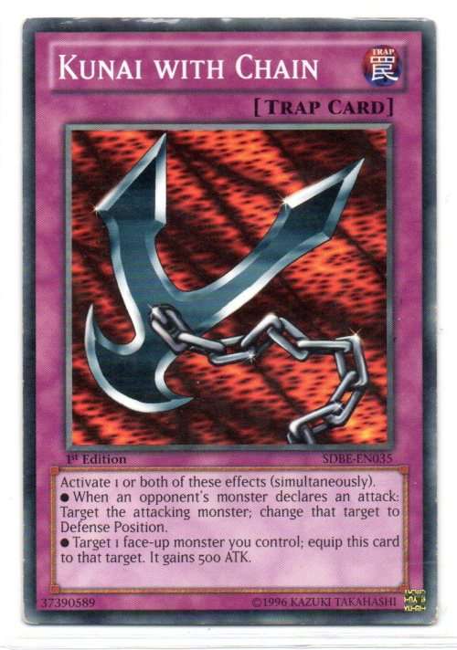 Yu-Gi-Oh! - Kunai with Chain - 1st Ed/Common - Saga of Blue-Eyes White Dragon Structure Deck (SDBE-E