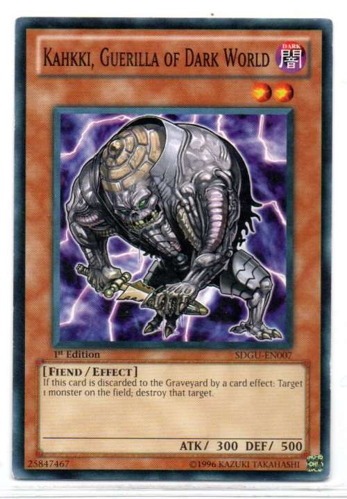 Yu-Gi-Oh! - Kahkki, Guerilla of Dark World - 1st Ed/Common - Gates of the Underworld Structure Deck