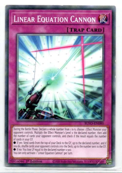 Yu-Gi-Oh! - Linear Equation Cannon - 1st Ed/Common - Blazing Vortex (BLVO-EN080)