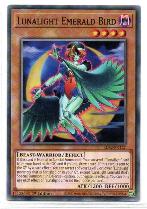 Yu-Gi-Oh! - Lunalight Emerald Bird - 1st Ed/Common - Legendary Duelists: Season 2 (LDS2-EN127)