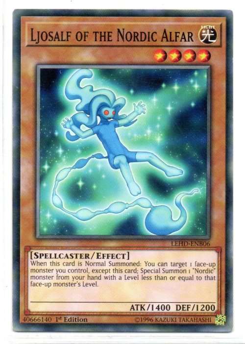 Yu-Gi-Oh! - Ljosalf of the Nordic Alfar - 1st Ed/Common - Legendary Hero Decks (LEHD-ENB06)