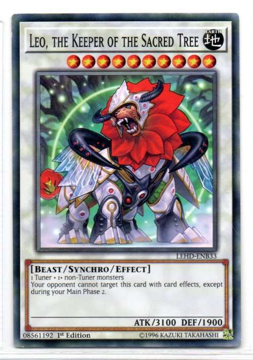 Yu-Gi-Oh! - Leo, the Keeper of the Sacred Tree - 1st Ed/Common - Legendary Hero Decks (LEHD-ENB33)