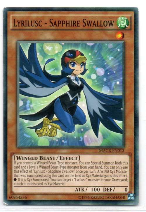 Yu-Gi-Oh! - Lyrilusc - Sapphire Swallow - Common - Maximum Crisis (MACR-EN013)