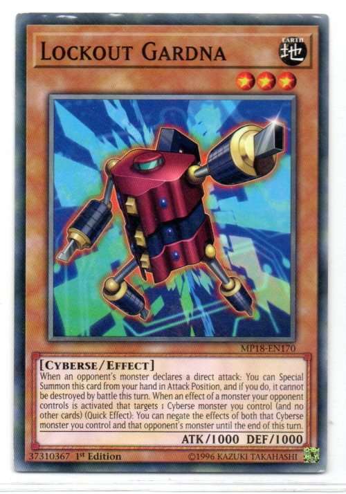 Yu-Gi-Oh! - Lockout Gardna - 1st Ed/Common - 2018 Mega-Tin Mega Pack (MP18-EN170)