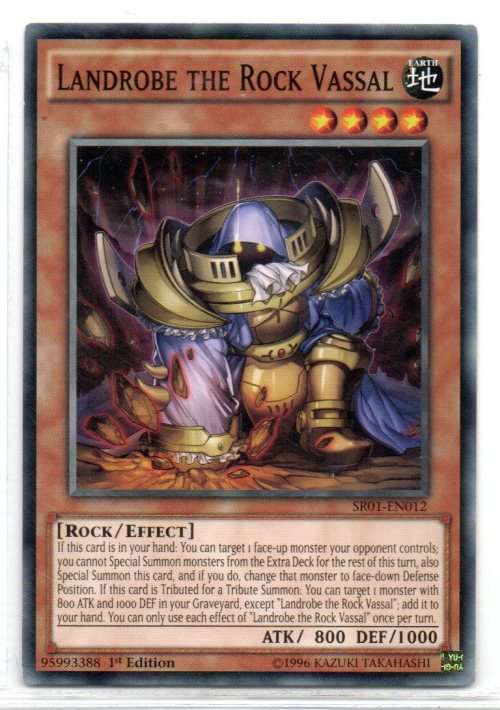 Yu-Gi-Oh! - Landrobe the Rock Vassal - 1st Ed/Common - Emperor of Darkness Structure Deck (SR01-EN01