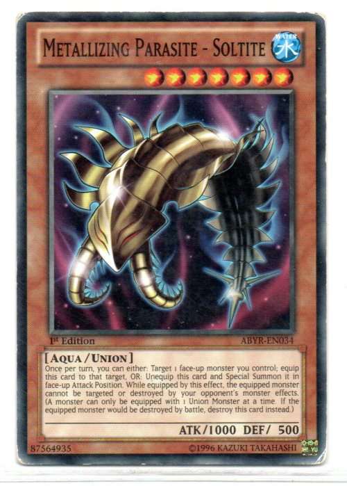 Yu-Gi-Oh! - Metallizing Parasite - Soltite - 1st Ed/Common - Abyss Rising (ABYR-EN034)