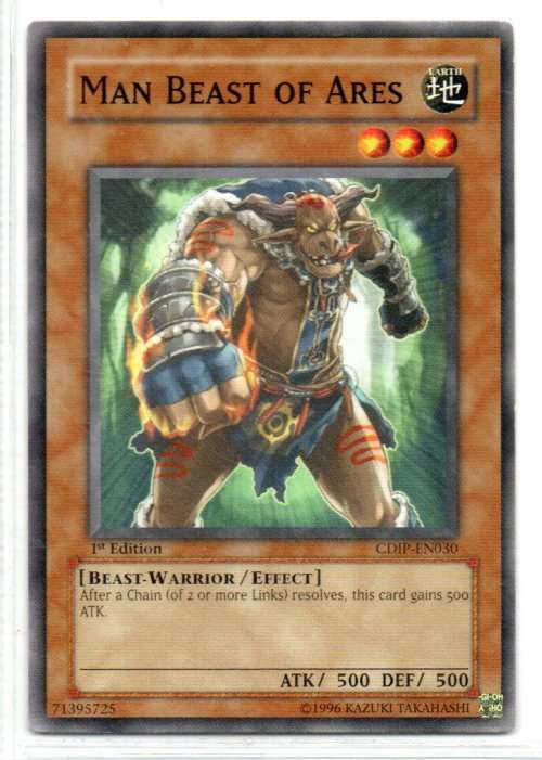 Yu-Gi-Oh! - Man Beast of Ares - 1st Ed/Common - Cyberdark Impact (CDIP-EN030)