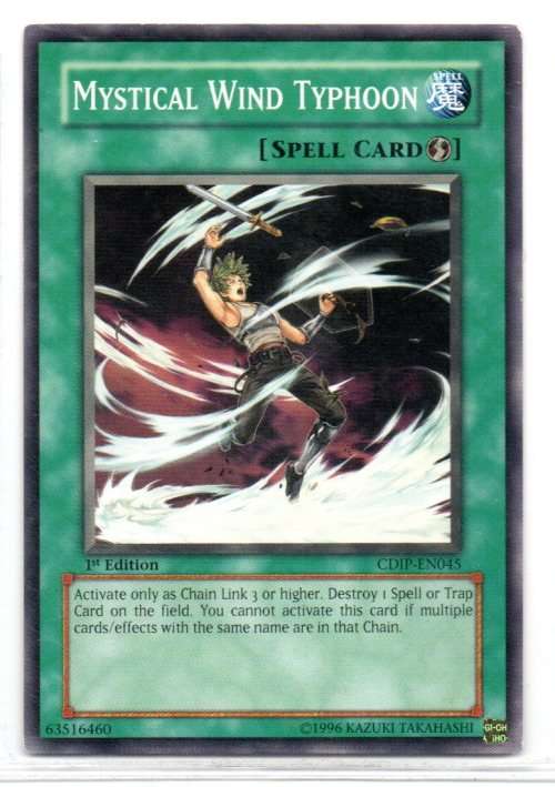 Yu-Gi-Oh! - Mystical Wind Typhoon - 1st Ed/Common - Cyberdark Impact (CDIP-EN045)