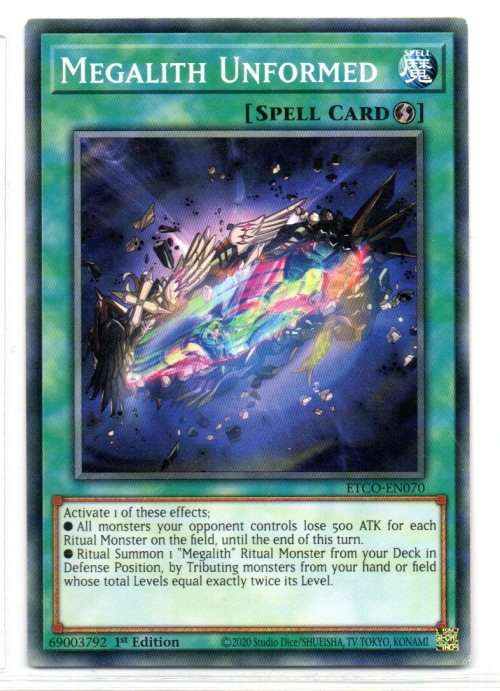 Yu-Gi-Oh! - Megalith Unformed - 1st Ed/Common - Eternity Code (ETCO-EN070)