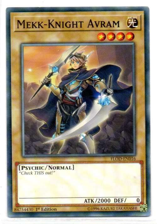 Yu-Gi-Oh! - Mekk-Knight Avram - 1st Ed/Common - Flames of Destruction (FLOD-EN016)