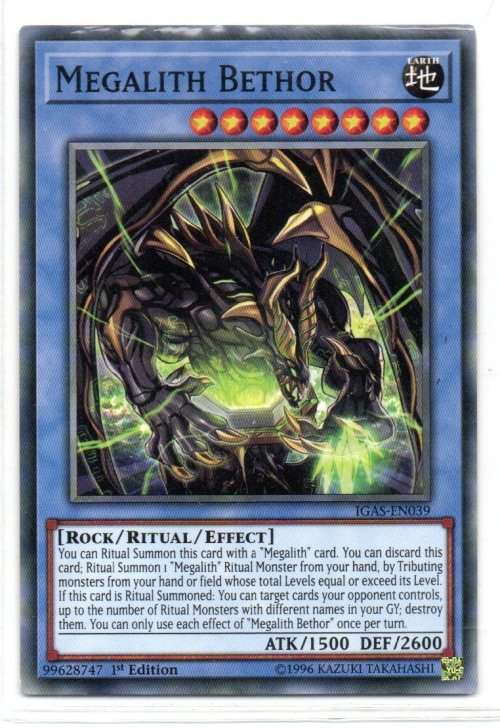 Yu-Gi-Oh! - Megalith Bethor - 1st Ed/Common - Ignition Assault (IGAS-EN039)