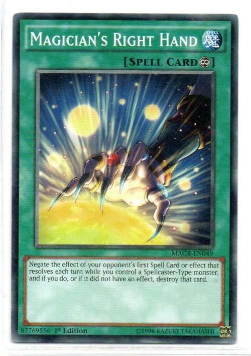 Yu-Gi-Oh! - Magician`s Right Hand - 1st Ed/Common - Maximum Crisis (MACR-EN049)