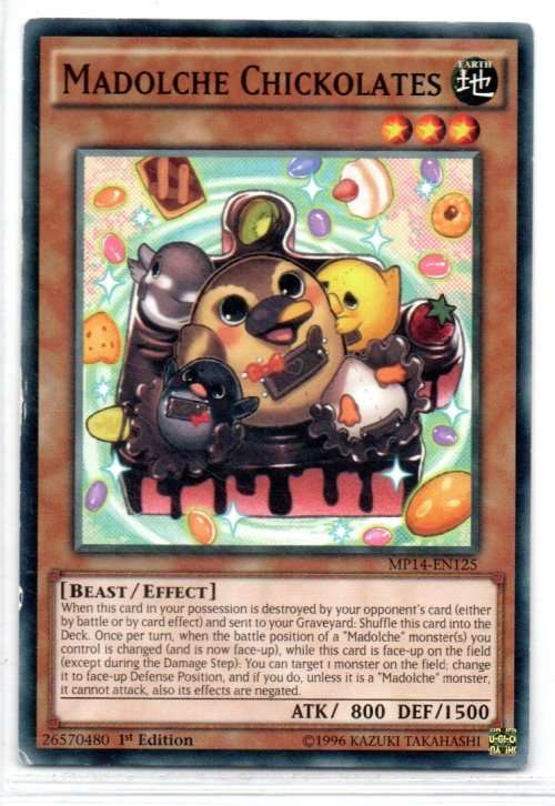 Yu-Gi-Oh! - Madolche Chickolates - 1st Ed/Common - 2014 Mega-Tin Mega Pack (MP14-EN125)