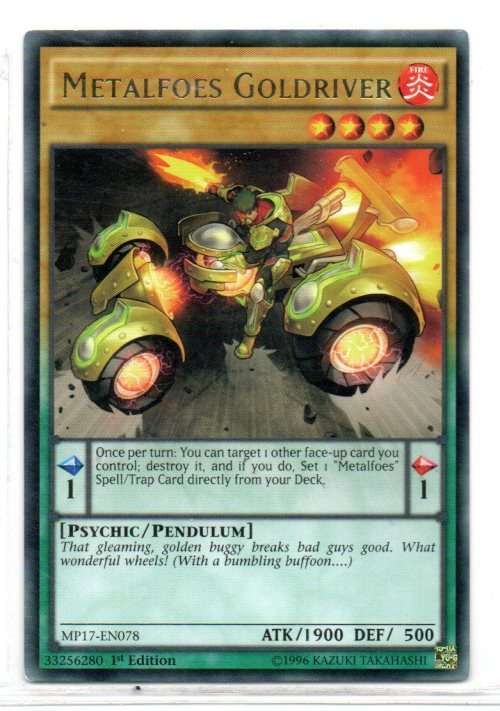 Yu-Gi-Oh! - Metalfoes Goldriver - 1st Ed/Rare - 2017 Mega-Tin Mega Pack (MP17-EN078)
