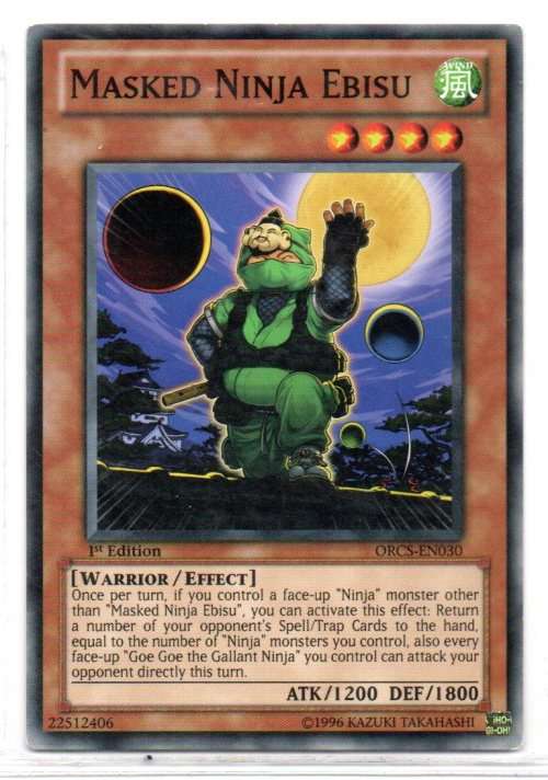 Yu-Gi-Oh! - Masked Ninja Ebisu - 1st Ed/Common - Order of Chaos (ORCS-EN030)