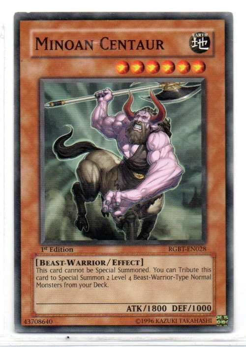 Yu-Gi-Oh! - Minoan Centaur - 1st Ed/Common - Raging Battle (RGBT-EN028)