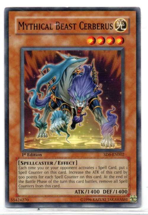 Yu-Gi-Oh! - Mythical Beast Cerberus - 1st Ed/Common - Structure Deck: Spellcaster`s Judgment (SD6-EN