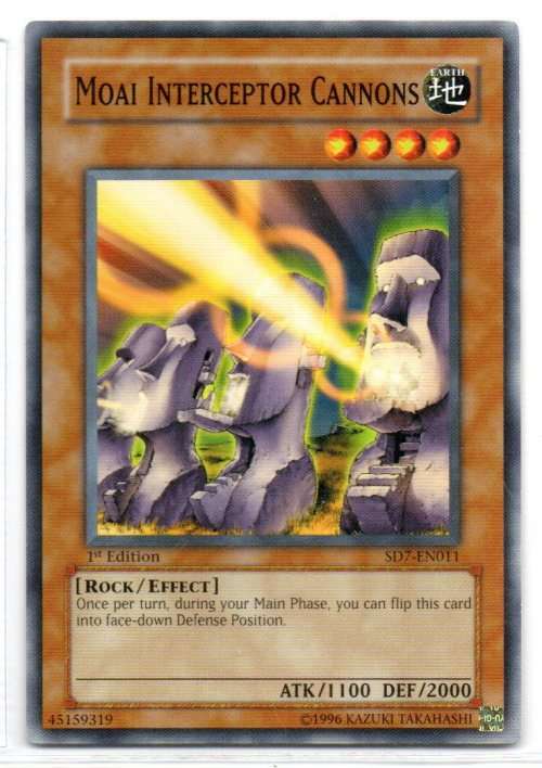Yu-Gi-Oh! - Moai Interceptor Cannons - 1st Ed/Common - Structure Deck: Invincible Fortress (SD7-EN01