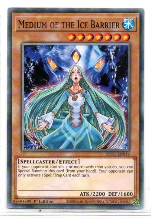 Yu-Gi-Oh! - Medium of the Ice Barrier - 1st Ed/Common - Structure Deck: Freezing Chains (SDFC-EN016)