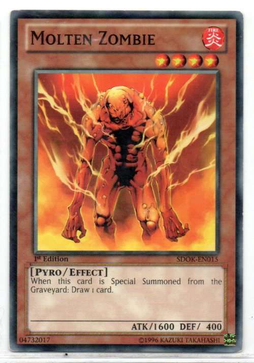 Yu-Gi-Oh! - Molten Zombie - 1st Ed/Common - Onslaught of the Fire Kings Structure Deck (SDOK-EN015)