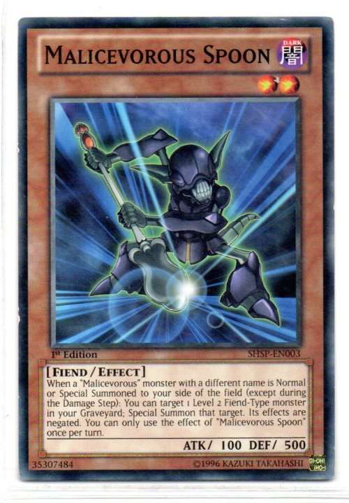 Yu-Gi-Oh! - Malicevorous Spoon - 1st Ed/Common - Shadow Specters (SHSP-EN003)