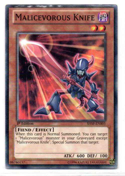 Yu-Gi-Oh! - Malicevorous Knife - 1st Ed/Common - Shadow Specters (SHSP-EN005)