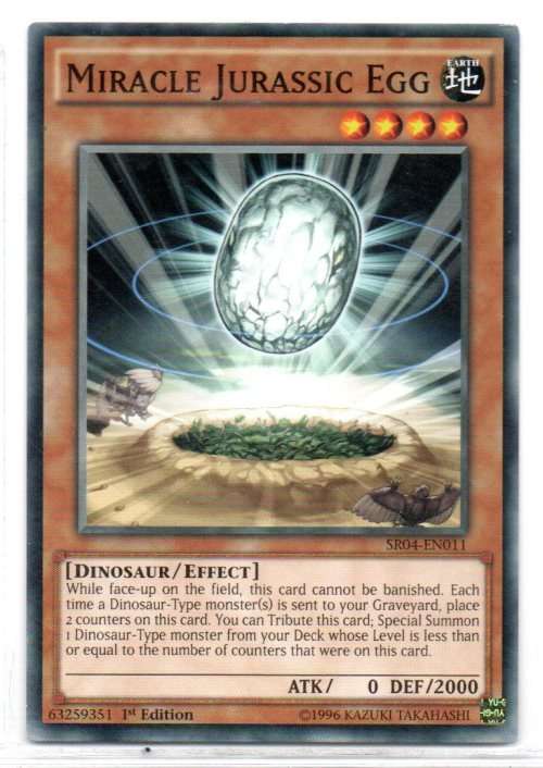 Yu-Gi-Oh! - Miracle Jurassic Egg - 1st Ed/Common - Dinosmasher`s Fury Structure Deck (SR04-EN011)