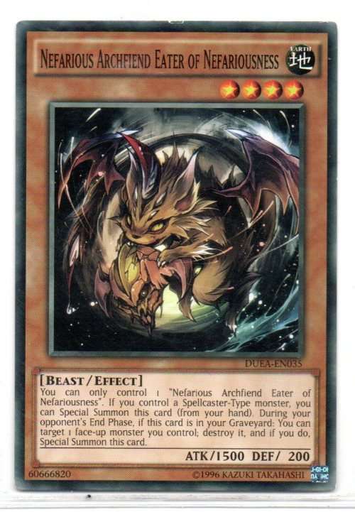 Yu-Gi-Oh! - Nefarious Archfiend Eater of Nefariousness - Common - Duelist Alliance (DUEA-EN035)